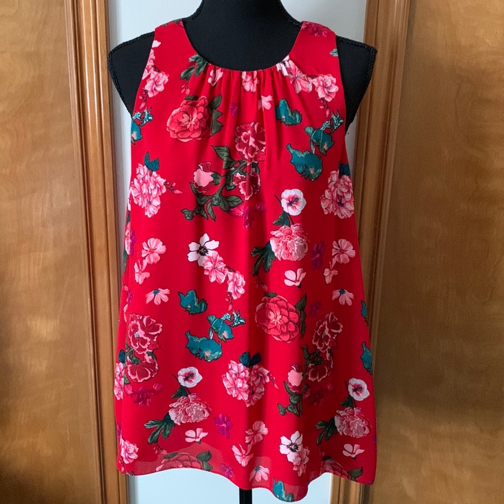 Vince Camuto Sleeveless Floral Printed Blouse